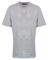 T-shirt à col rond à rayures horizontales blanc et bleu marine The Gigi