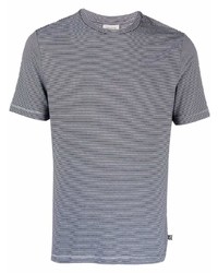 T-shirt à col rond à rayures horizontales blanc et noir Armani Collezioni