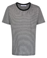 T-shirt à col rond à rayures horizontales blanc et noir IRO