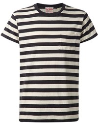 T-shirt à col rond à rayures horizontales blanc et noir Levi's