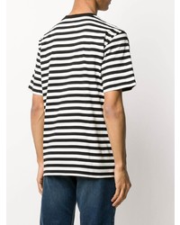 T-shirt à col rond à rayures horizontales blanc et noir Carhartt WIP