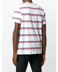 T-shirt à col rond à rayures horizontales blanc et rouge et bleu marine Levi's