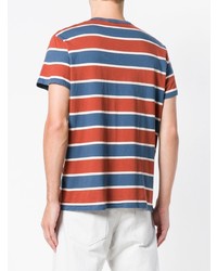 T-shirt à col rond à rayures horizontales blanc et rouge et bleu marine Levi's Vintage Clothing