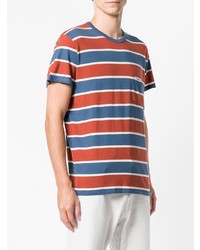 T-shirt à col rond à rayures horizontales blanc et rouge et bleu marine Levi's Vintage Clothing