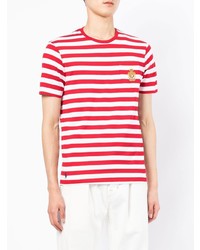 T-shirt à col rond à rayures horizontales blanc et rouge Polo Ralph Lauren