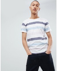 T-shirt à col rond à rayures horizontales blanc Clean Cut Copenhagen
