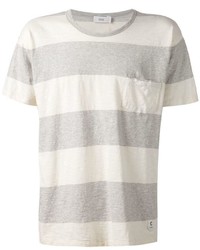 T-shirt à col rond à rayures horizontales blanc Closed