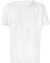 T-shirt à col rond à rayures horizontales blanc Golden Goose Deluxe Brand