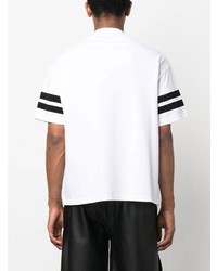 T-shirt à col rond à rayures horizontales blanc Roberto Cavalli