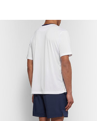T-shirt à col rond à rayures horizontales blanc Boast