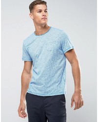 T-shirt à col rond à rayures horizontales bleu clair Tom Tailor