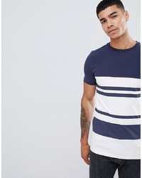 T-shirt à col rond à rayures horizontales bleu marine et blanc ASOS DESIGN
