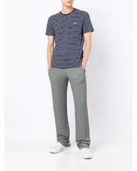 T-shirt à col rond à rayures horizontales bleu marine et blanc Polo Ralph Lauren