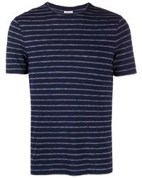 T-shirt à col rond à rayures horizontales bleu marine Armani Collezioni
