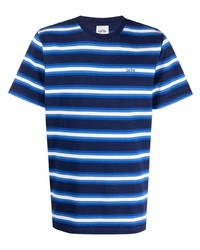 T-shirt à col rond à rayures horizontales bleu marine ARTE