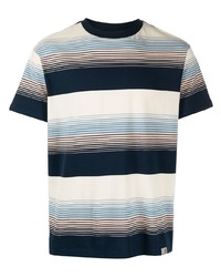 T-shirt à col rond à rayures horizontales bleu marine Carhartt WIP