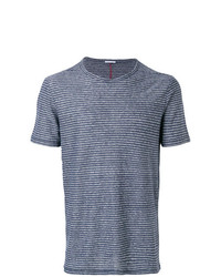 T-shirt à col rond à rayures horizontales bleu marine Homecore