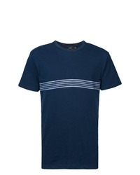 T-shirt à col rond à rayures horizontales bleu marine Onia