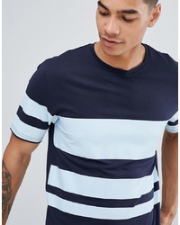 T-shirt à col rond à rayures horizontales bleu marine ONLY & SONS