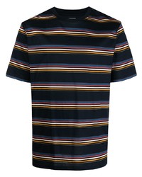 T-shirt à col rond à rayures horizontales bleu marine Paul Smith