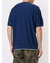 T-shirt à col rond à rayures horizontales bleu marine TOMORROWLAND
