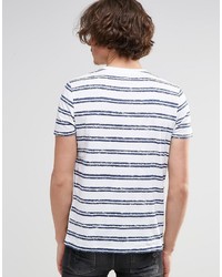 T-shirt à col rond à rayures horizontales bleu Asos