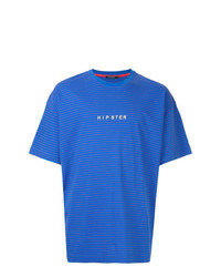 T-shirt à col rond à rayures horizontales bleu GUILD PRIME