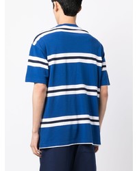 T-shirt à col rond à rayures horizontales bleu Chocoolate
