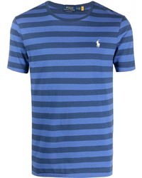 T-shirt à col rond à rayures horizontales bleu Polo Ralph Lauren