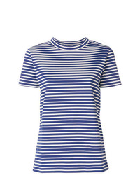 T-shirt à col rond à rayures horizontales bleu Sofie D'hoore