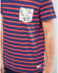 T-shirt à col rond à rayures horizontales bleu Esprit