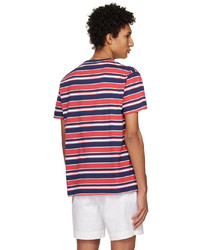 T-shirt à col rond à rayures horizontales bordeaux Polo Ralph Lauren