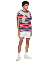 T-shirt à col rond à rayures horizontales bordeaux Polo Ralph Lauren