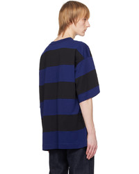 T-shirt à col rond à rayures horizontales gris foncé Dries Van Noten