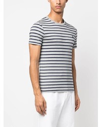 T-shirt à col rond à rayures horizontales gris foncé Polo Ralph Lauren