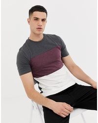 T-shirt à col rond à rayures horizontales gris foncé ONLY & SONS