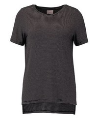T-shirt à col rond à rayures horizontales gris foncé Vero Moda