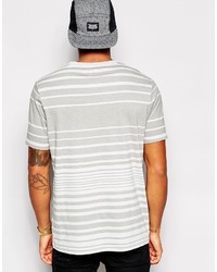 T-shirt à col rond à rayures horizontales gris Asos