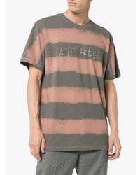 T-shirt à col rond à rayures horizontales gris Liam Hodges
