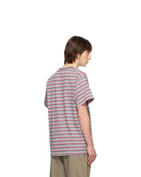 T-shirt à col rond à rayures horizontales gris Rassvet
