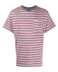 T-shirt à col rond à rayures horizontales gris PACCBET
