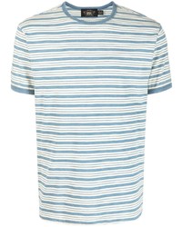 T-shirt à col rond à rayures horizontales gris Ralph Lauren RRL
