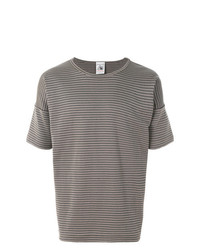 T-shirt à col rond à rayures horizontales gris S.N.S. Herning
