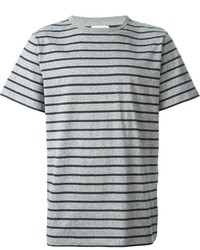 T-shirt à col rond à rayures horizontales gris Saturdays Surf NYC