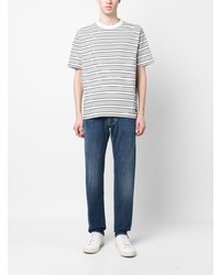 T-shirt à col rond à rayures horizontales gris Paul Smith