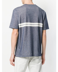 T-shirt à col rond à rayures horizontales gris The Gigi