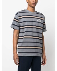 T-shirt à col rond à rayures horizontales gris Carhartt WIP