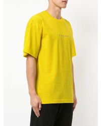 T-shirt à col rond à rayures horizontales jaune GUILD PRIME