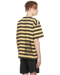 T-shirt à col rond à rayures horizontales jaune Cornerstone
