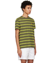 T-shirt à col rond à rayures horizontales marron Polo Ralph Lauren
